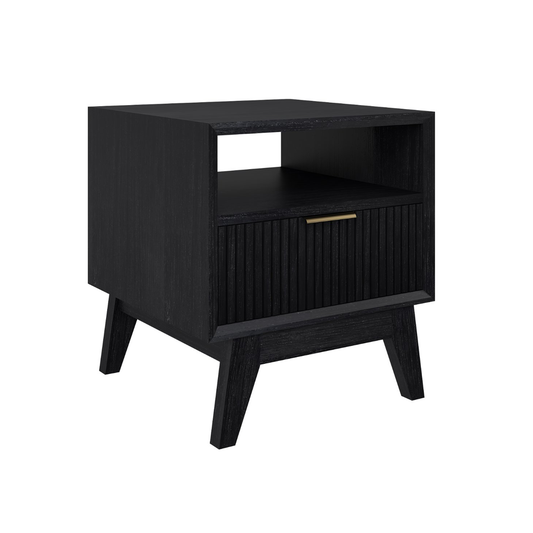 Ella Lamp Table 1 Drawer Brushed Black