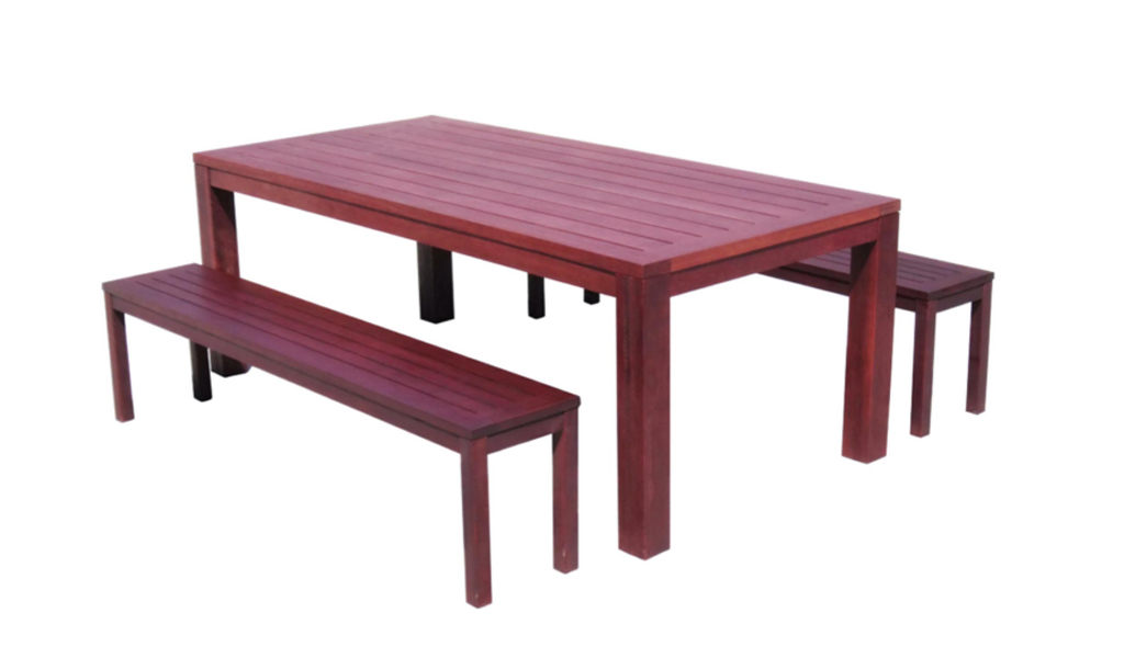 Buy Portland Outdoor Table With Bench Seats Online Quality Furniture   Portland Table And Bench Seats 